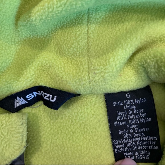 Snozu Boys Winter Down Jacket with Fleece Lining - Picture 3 of 3